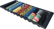 Poker Chip Tray - Poker Table Chip Holder Display, Dealer Table Chip Rack |Poker Chips Storage Tray, Organizing Poker Table Accessories, Convenient Poker Chip Storage Tray for Game Night Tournaments
