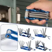 Folding Hex Wrench Metal Metric Allen Wrench set Hexagonal KeyAU S9V2
