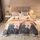 Milk Velvet Warm Blanket Duvet Cover Dual Use Lambswool Comforter Quilt Cover