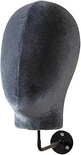 FashionCha Mannequin Head Model Display Stand, Wall Mounted Wig Head Display Stand, Wall Mount Holder for Hats, Headphones, Scarves And Hairpieces
