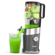 Juicer Machines, Cold Press Juicer with 4.9" Large Feed Chute, Slow Grey