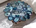 30" Stunning Natural Agate Stone Center Table Top Kitchen & Bar Countertop Decor