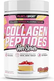 Collagen Peptides for Her - Powder Collagen Supplement - Supports Gut Health - Promotes Healthy Hair, Skin & Nails - 360g (Strawberry Shortcake, 360)