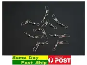 Barrel Swivel with Interlock Snap Black nickle Size 8 AU local fast ship