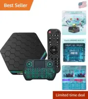 2024 Android TV Box 12.0 - 6K Ultra HD, 4GB RAM with Mini Wireless Keyboard