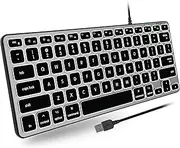 [Macally] Backlit Wired Keyboard for Mac | Compatible Apple Keyboard (Small and Compact) Comfortable All Day Typing USB Keyboard for MacBook Pro/Air, iMac, Mac Mini/Pro (Space Grey)