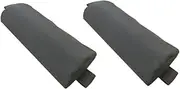 Wswqop 2 Pack Chaise Longue Head Pillows, Neck Pillow for Zero Chairs with Elastic Band, Multipurpose Head Pillow for Recliner Chairs, Dark Gray, as described