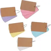 Tofficu 5pcs Blank Memo Cards for Students English Word Cards Multi-Functional Note Papers Handwritten Memory Set