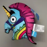 Fortnite Unicorn Head Plush Throw Pillow NEW with TAGS 15” x 17” #1024 Decor