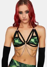 [The Lyte Couture] Cyber Grid Cage Bra Top