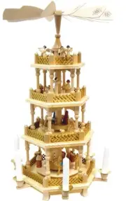 Alexander Taron Importer 16722 Richard Glaesser Pyramid 4 Tiers Nativity Scene