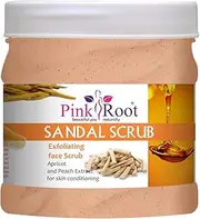 Sandal Scrub Exfoliating face Scrub Apricot and peach Extract for skin conditioning 500gm