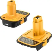 2PK Adapter for Dewalt for Milwaukee 18V Li-ion Battery to for Dewalt NiCad Tool