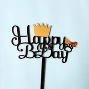 Dog Happy Birthday Cake Topper Double Sided Dog Birthday Cake Sign Topper Photo Booth Props