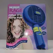 Wave Rage Hair Dryer Diffuser Dual Voltage Curly Top Dazzler WR500 NEW in Box