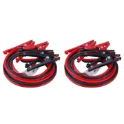 2 Pack 12 Feet 8 Gauge Booster Jumper Cable Emergency Car Battery Start, 250AMP