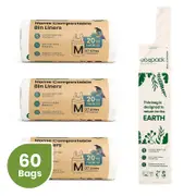 Ecopack 27L Compostable Bin Liners Bundle Medium (3 Rolls/60 Bags)