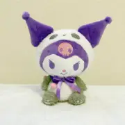 Sanrio Round1 Exclusive Kuromi Sitting in Gray Panda 8.5" Stuffed Plush