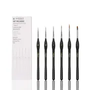 6Pcs Micro Paint Brushes Set with Triangular Handles - for Acrylics, Oils,