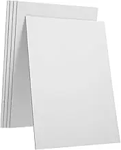 Tofficu 5 Sheets Photo Frame Backing Cardboard Mat Board for Prints Versatile Backing Paper Sheets A4 Size White Gray Cardboard Paper