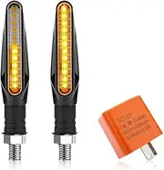 Motorcycle Led Turn Signals Light Flasher Flowing Water Built Relay 12Led 10Mm Turn Signal Lamp Motorcycle Flashing Lights