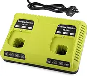 Abatinvo P117 18V Dual Charger, Fast Charger Compatible with Ryobi 12V-18V Battery ONE+ P117 P118 for Ryobi 18V Max Lithium NiCd Battery P100 P102 P103 P105 P107 P108