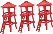 Create Your Own Scene 3 Pack Observation Tower Models PVC Plastic for Boys and Girls Adults