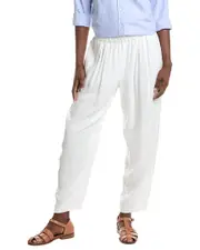 EILEEN FISHER Pleated Lantern Silk Pant