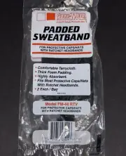 Fibre Metal Soft Terry Cloth Sweatbands for Hard Hats 2pk Black 44RTV New Sealed