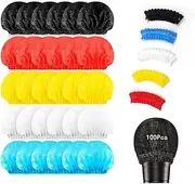 Yharnamite 100 Pcs Disposable microphone cover, Non-woven handheld microphone windshield, Hygienic Microphone Covers, Suitable for KTV, Karaoke, Interviews, Recording Studios, Performances, Speeches