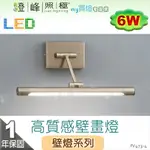 【壁燈】LED 6W 壁畫燈．鏡台燈。金屬鍍青古銅 白光黃光可選 寬36CM※【燈峰照極MY買燈】#FV473-4