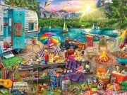 Aimee Stewart Family Campsite - 1000 Piece Jigsaw Puzzle PERFECT AND BRAND NEW