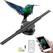 3D Hologram Fan, 42CM 3D Hologram LED Fan Projector with 244 Led Light Beads, WiFi & APP Remote, 3D Holographic Advertising Display for Business Signs Bar Casino Party