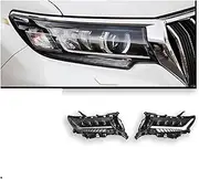 Head Lamp Car Compatible For Toyota Prado 2018-2022 Headlights Fog Light Day Running Light DRL 12V H7 LED Bi Xenon Bulb LC200 Car Accessory