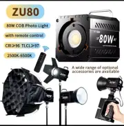 80W LED Video Light w/ Mini Bowens Mount | Dual Color Temp Studio Lighting
