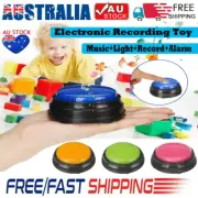 1/4X Recordable Sound Talking Button With LED Learning Resource Answer Toy Gifts
