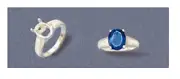 (8x6-12x10mm) Oval Comfort Fit Sterling Silver Pre-Notched Ring Setting Size 7