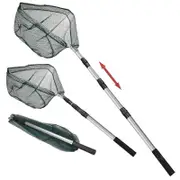 Fishing Net Landing Mesh Catch Tool Telescopic Pole Folding Handle Foldable Nets