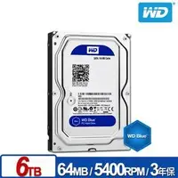 在飛比找Yahoo!奇摩拍賣優惠-麒麟商城-【免運】WD 藍標 6TB 3.5吋PC專用SAT