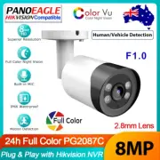 Hikvision Compatible 4K 8MP Full Color Bullet IP Camera CCTV POE MIC IP66 2.8MM