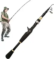 Telescopic Fishing Rod, Telescopic Bait Rod, Telescopic Fishing Rod, Bait Throwing Rod with Long Range, Portable Fishing Rod with Long Casting, Fishing Rod with Improved Casting for