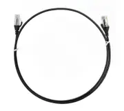 8ware CAT6 Ultra Thin Slim Cable 15m - Black Color Premium RJ45 Ethernet Network LAN UTP Patch Cord 26AWG for Data