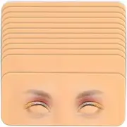 MKNZOME 10Pcs Eyebrow Practice Skins, 3D Permanent Makeup Silicone Fake Skin, Microblading Supplies No Ink Tattoo Practice Skin Kit for Tattoo Beginners and Experienced Artists