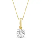 1/2ct Laboratory Grown Diamond Solitaire Necklace in 9kt Yellow Gold