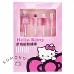 小禮堂 HELLO KITTY 傳輸線 充電線 編織線 三合一 MICRO USB/LIGHTNING (粉)