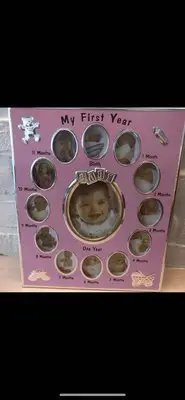在飛比找Yahoo!奇摩拍賣優惠-寶寶成長相框 拆開未使用 12個月相框