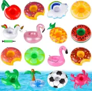 QUACOWW Pack of 17 Inflatable Drink Holder, Pool Drink Holder, Coasters for D...