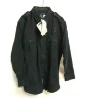 New 5.11 Tactical 72002 RipStop TDU BDU Shirt Long Sleeve BLACK Large Regular