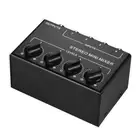 CX400 Mini Passive Stereo Mixer RCA 4-Channel Stereo Dispenser for Live Studio