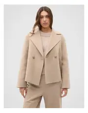 [Seed Heritage] Wool Blend Swing Jacket in Brown